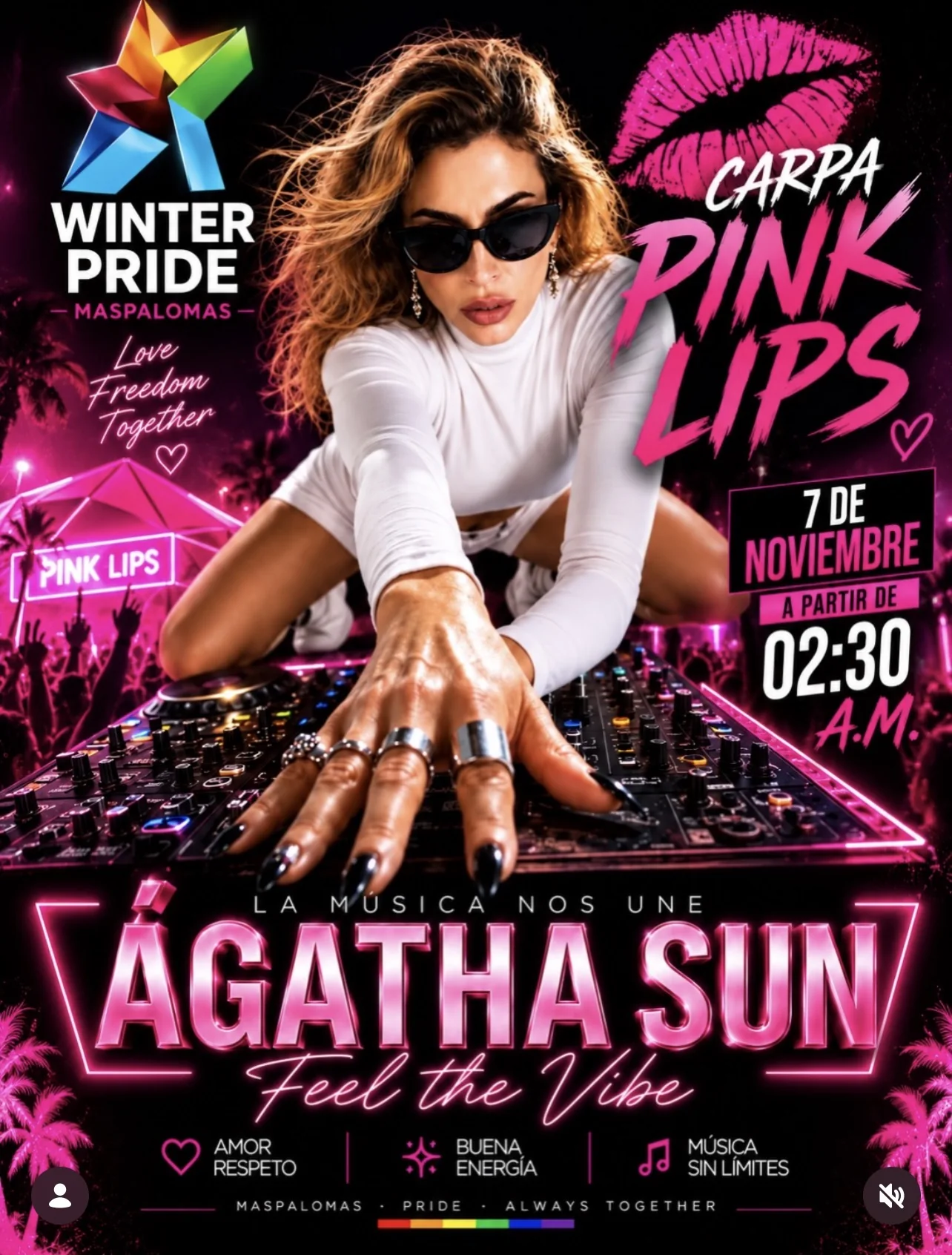 Winter Pride Maspalomas · Pink Lips Tent